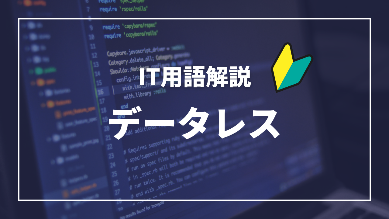 IT用語解説アイキャッチ_ データレス
