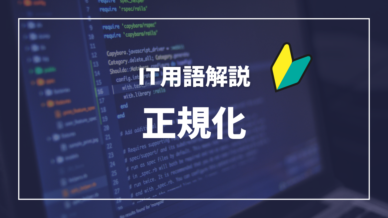 IT用語解説アイキャッチ_ 正規化